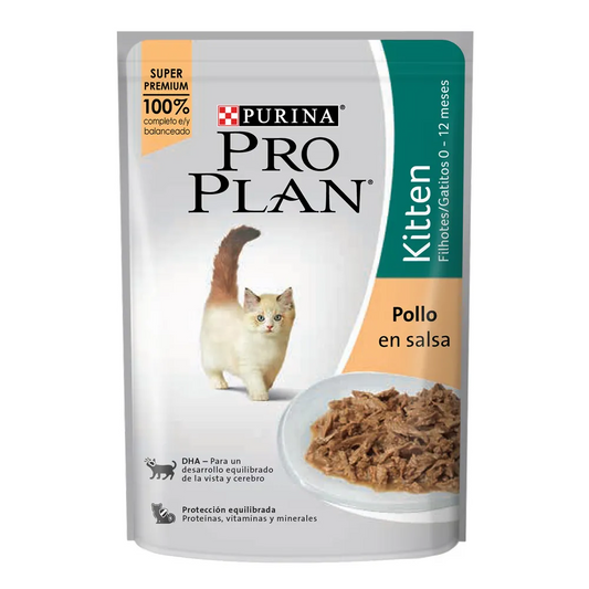 PRO PLAN CAT POUCH KITTEN POLLO EN SALSA 85 gr.