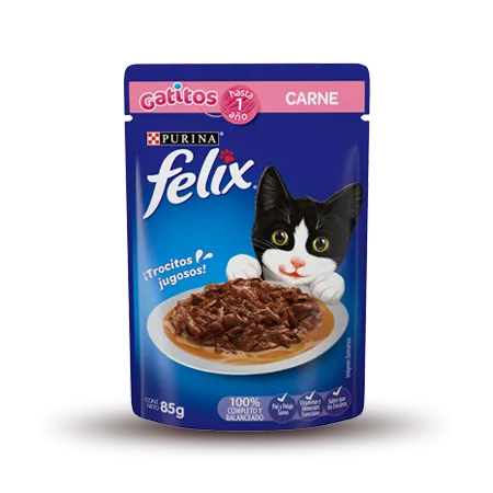 FELIX POUCH GATITOS CARNE 85 gr.