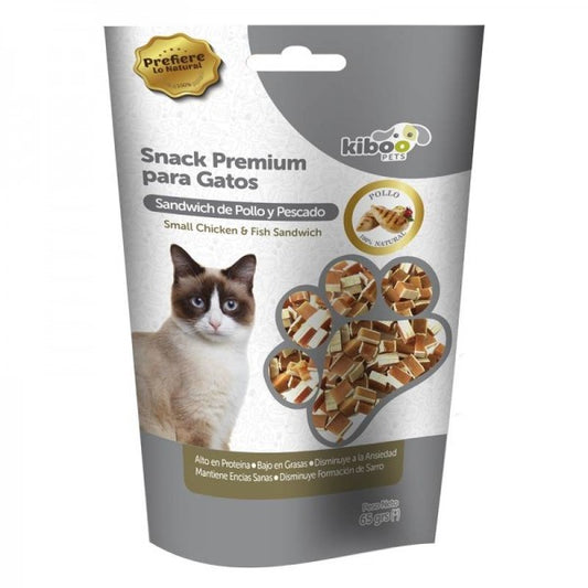 KIBOO PETS SNACK PREMIUM SANDWICH DE POLLO Y PESCADO