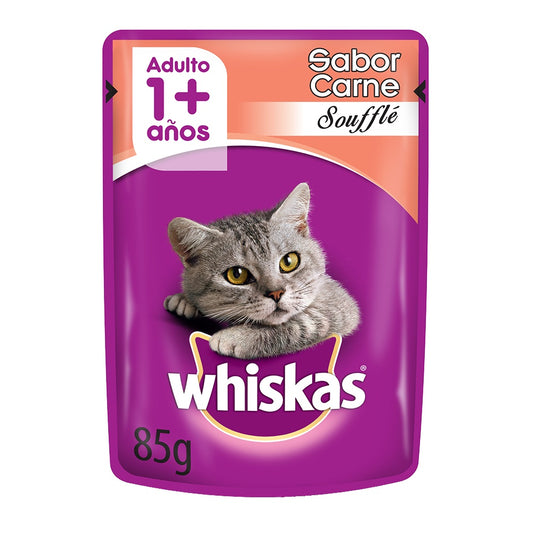 WHISKAS POUCH ADULTO CARNE SOUFFLE 85 gr.