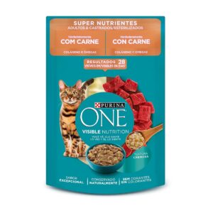 PURINA ONE CAT POUCHE SUPER NUTRIENTES CARNE 85 gr.