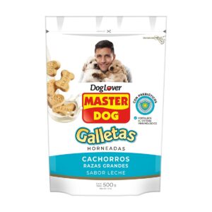 MASTER DOG GALLETAS CACHORROS RAZAS GRANDES LECHE 500 gr.