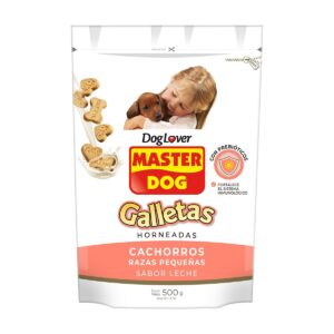 MASTER DOG GALLETAS CACHORROS RAZAS PEQUEÑAS LECHE 500 gr.