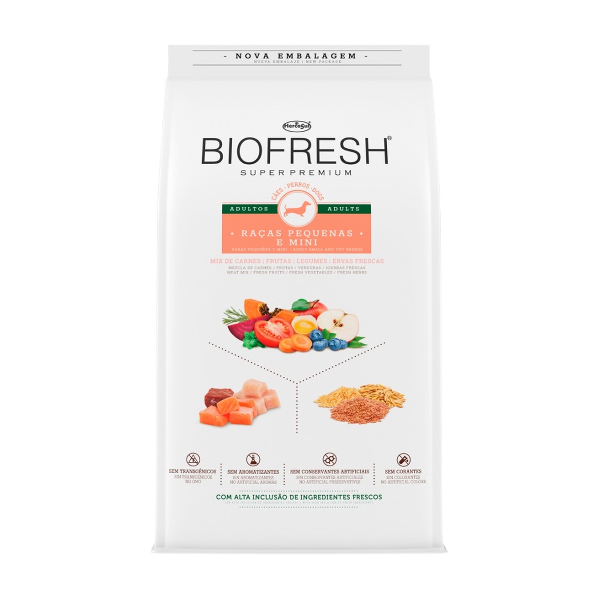 BIOFRESH SUPER PREMIUM ADULTOS RAZAS PEQUEÑAS Y MINIS 3 kg.