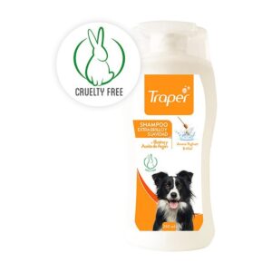 TRAPER SHAMPOO EXTRA BRILLO Y SUAVIDAD YOGURT Y MIEL PERROS 260 ml.
