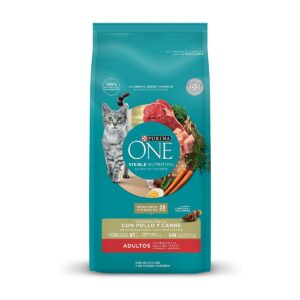 PURINA ONE CAT ADULTOS POLLO Y CARNE 2 kg.