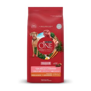 PURINA ONE DOG ADULTOS MEDIANOS Y GRANDES POLLO Y CORDERO 2 kg.
