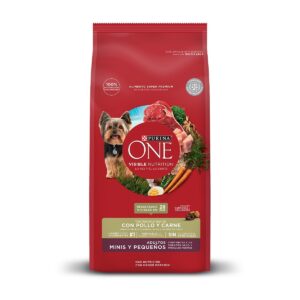 PURINA ONE DOG ADULTOS MINIS Y PEQUEÑOS POLLO Y CARNE 2 kg.