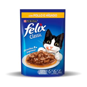 FELIX POUCH CLASSIC POLLO E HIGADO 85 gr.