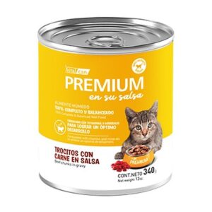VITAL CAN PREMIUM EN SU SALSA LATA GATITO TROCITOS 340 gr.