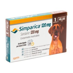 ZOETIS SIMPARICA - SAROLANER 120 mg. - 40 A 60 kg.