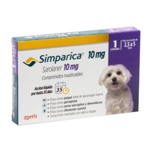 ZOETIS SIMPARICA - SAROLANER 10 mg. - 2,5 A 5 kg.