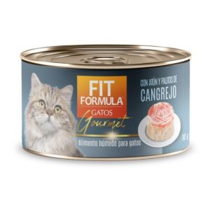 FIT FORMULA CAT LATA GOURMET ATUN Y PALITOS DE CANGREJO 80 gr.