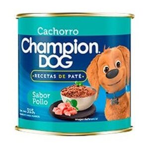 CHAMPION DOG LATA CACHORROS RECETAS DE PATE POLLO 315 gr.