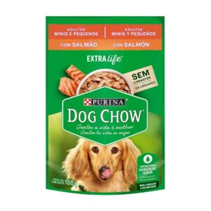 DOG CHOW POUCH ADULTOS MINIS Y PEQUEÑOS SALMON 100 gr.