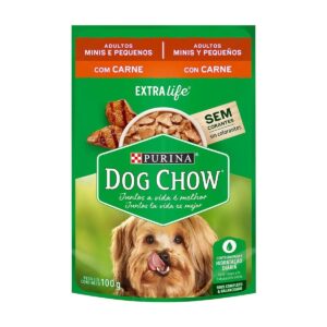 DOG CHOW POUCH ADULTOS MINIS Y PEQUEÑOS CARNE 100 gr.