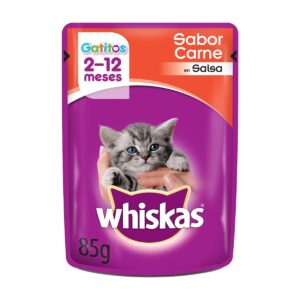 WHISKAS POUCH GATITOS CARNE 85 gr.
