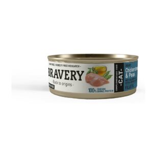 BRAVERY LATA ADULT POLLO Y GUISANTES 70 gr.