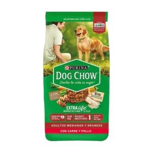 DOG CHOW EXTRALIFE ADULTOS MEDIANOS Y GRANDES CARNE Y POLLO