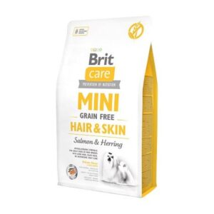 BRIT CARE DOG MINI GRAIN FREE HAIR & SKIN - SALMON & HERRING 2 kg.